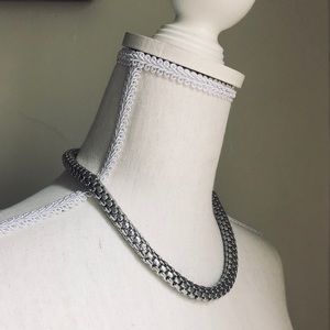 Banana Republic Silver Thick Cable Necklace